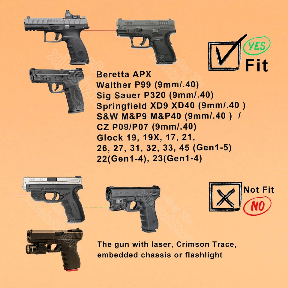 Funda IPSC SAR 9 APX Fit Beretta APX 9mm .40 Compact APX Centurion Combat OWB Foto 2 de 4