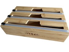 3in1 Wrap Dispenser with Cutter, Plastic Wrap, Foil, Wax Paper. Labels Included