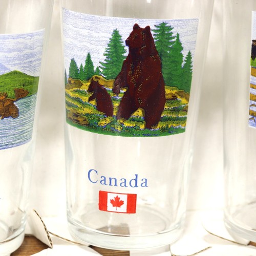 LOT of 6 Luminarc CANADA Tumbler Glasses 2 Each Moose, Bears, Canada Geese NEW! - Picture 7 of 8
