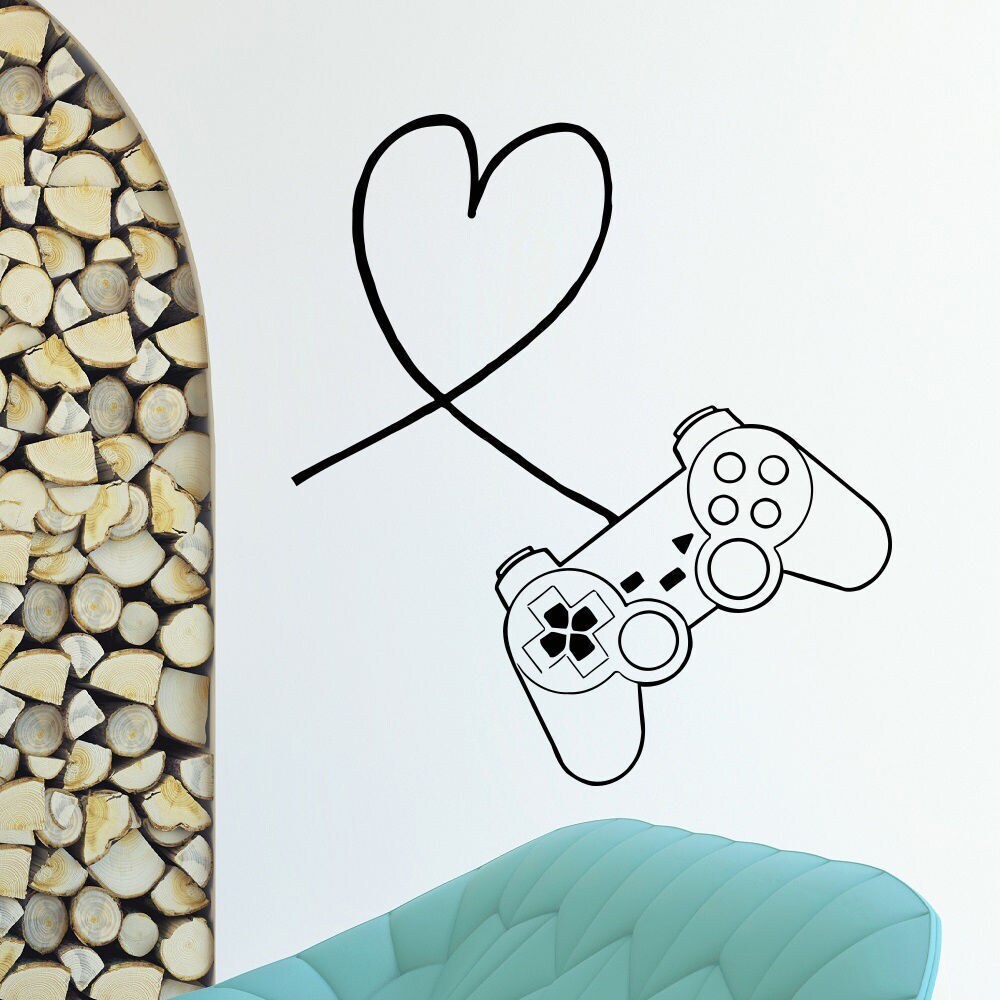 Gaming Geek Gamer Vinyl Wall Art Decal Sticker Black Medium