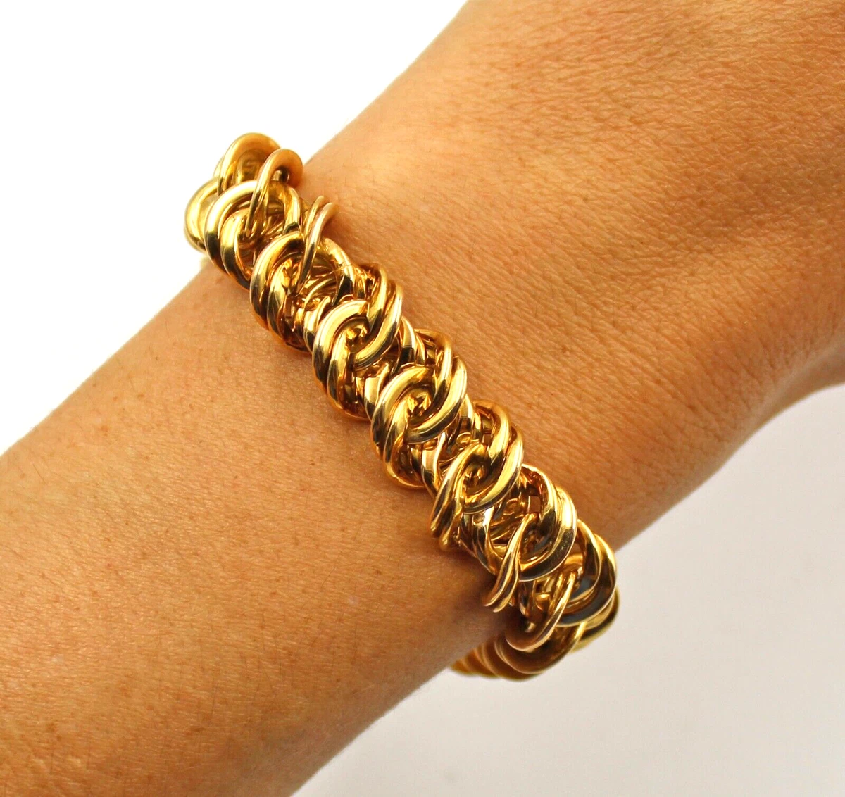 Chunky Double Chain Bracelet Gold