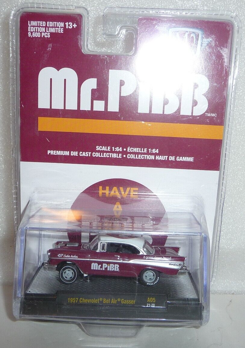 M2 Machines Mr Pibb 1957 Chevrolet Bel Air Gasser 1:64 Diecast