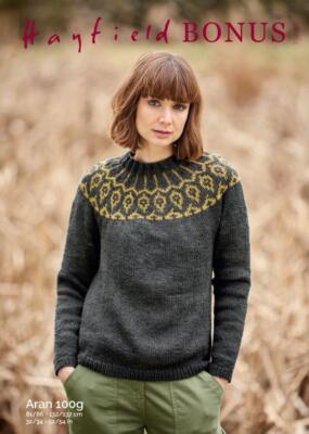 Sirdar Strickanleitung Hayfield Bonus Aran Pullover 10082