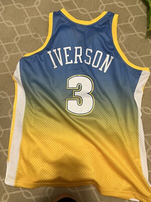 Denver Nuggets Allen Overdone #3 Adidas Size Xl Powder Blue Jersey Nba