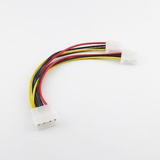 20cm IDE 4 PIN Molex Male Power to 2x Female Y Splitter Adapter Extension Cable