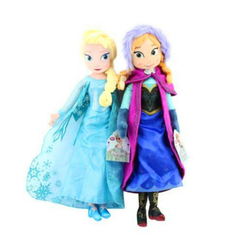 16" inches Disney Frozen Movie Queen Elsa & Anna Plush Soft Doll Gift Collection - Image 2 of 4