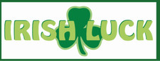 Shamrock Irish Luck Car Bumper Sticker Decal