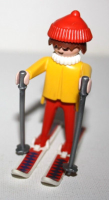 Set PLAYMOBIL Vintage 3561 Sports D'hiver 1978 - Voiture Avec Skis Sur Le Toit - Occasion
