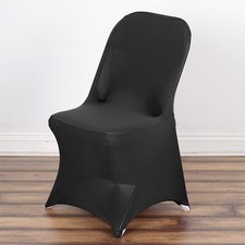 10 Black Stretchable Spandex Chair Covers Wedding Banquet Reception Decorations