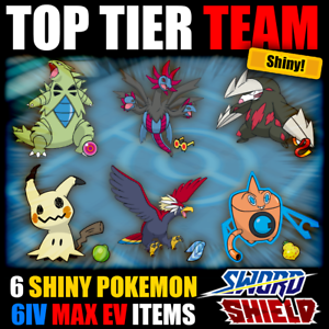 Pokemon Sword And Shield Full Battle Ready Team 6iv Shiny Tyranitar Ebay