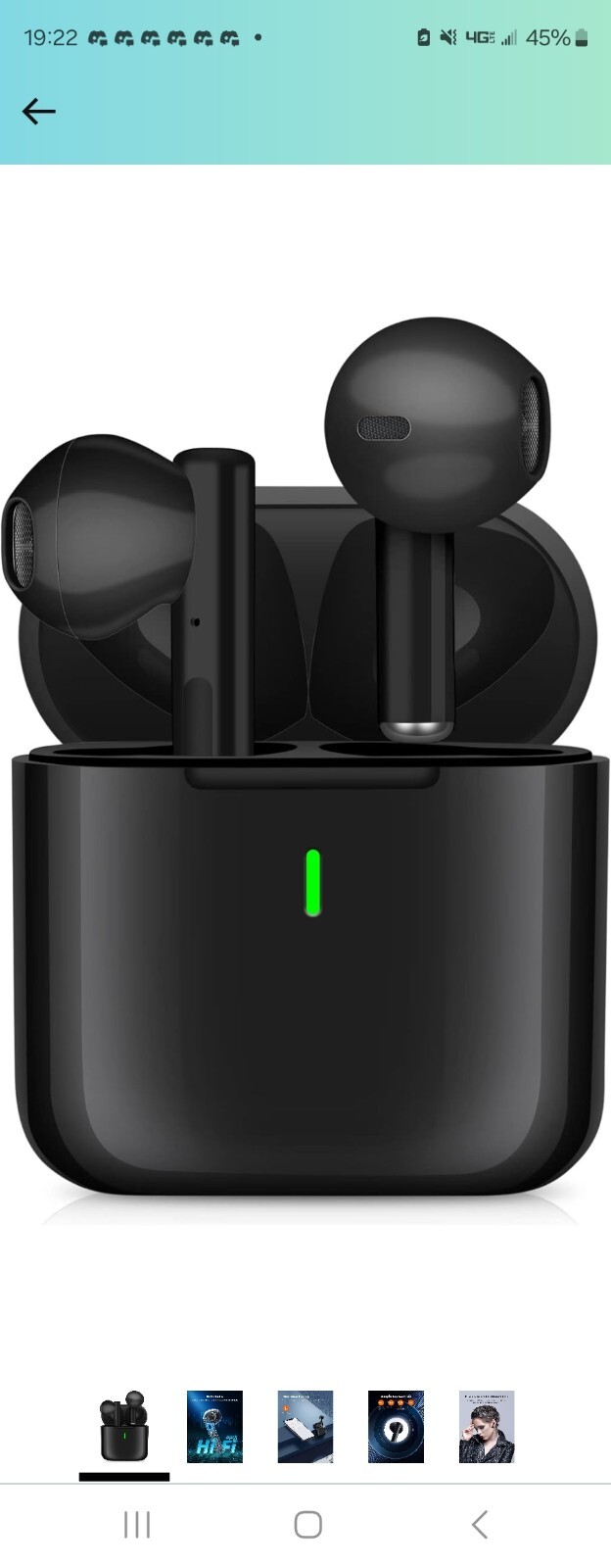 Wireless Bluetooth earbuds with portable charging case  -image