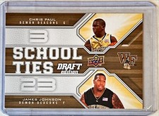 2009-10 Upper Deck Draft Edition School Ties #ST-WF Chris Paul/James Johnson