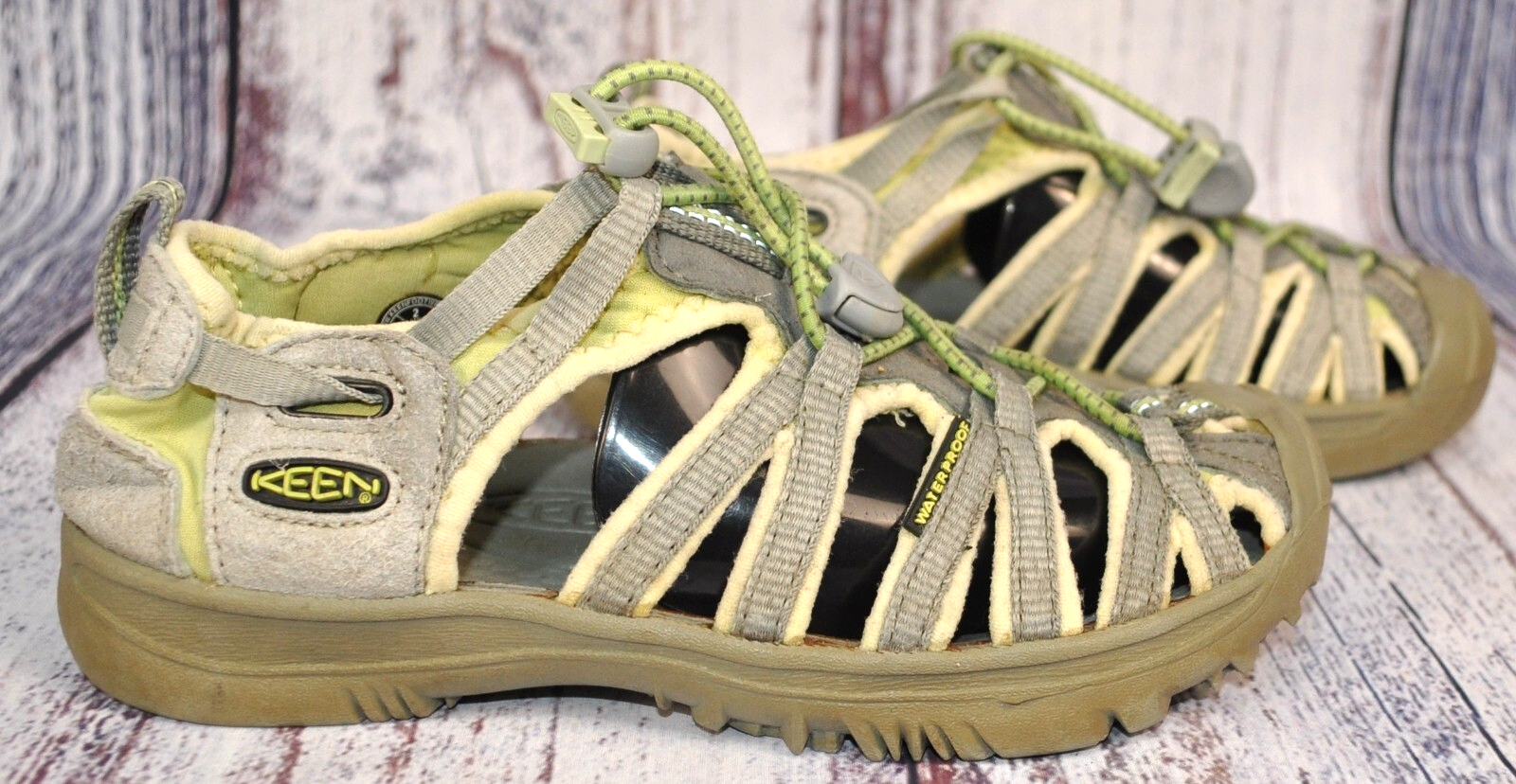 Keen Whisper sandali sportivi da bambina grandi scarpe da acqua taglia 2 grigio