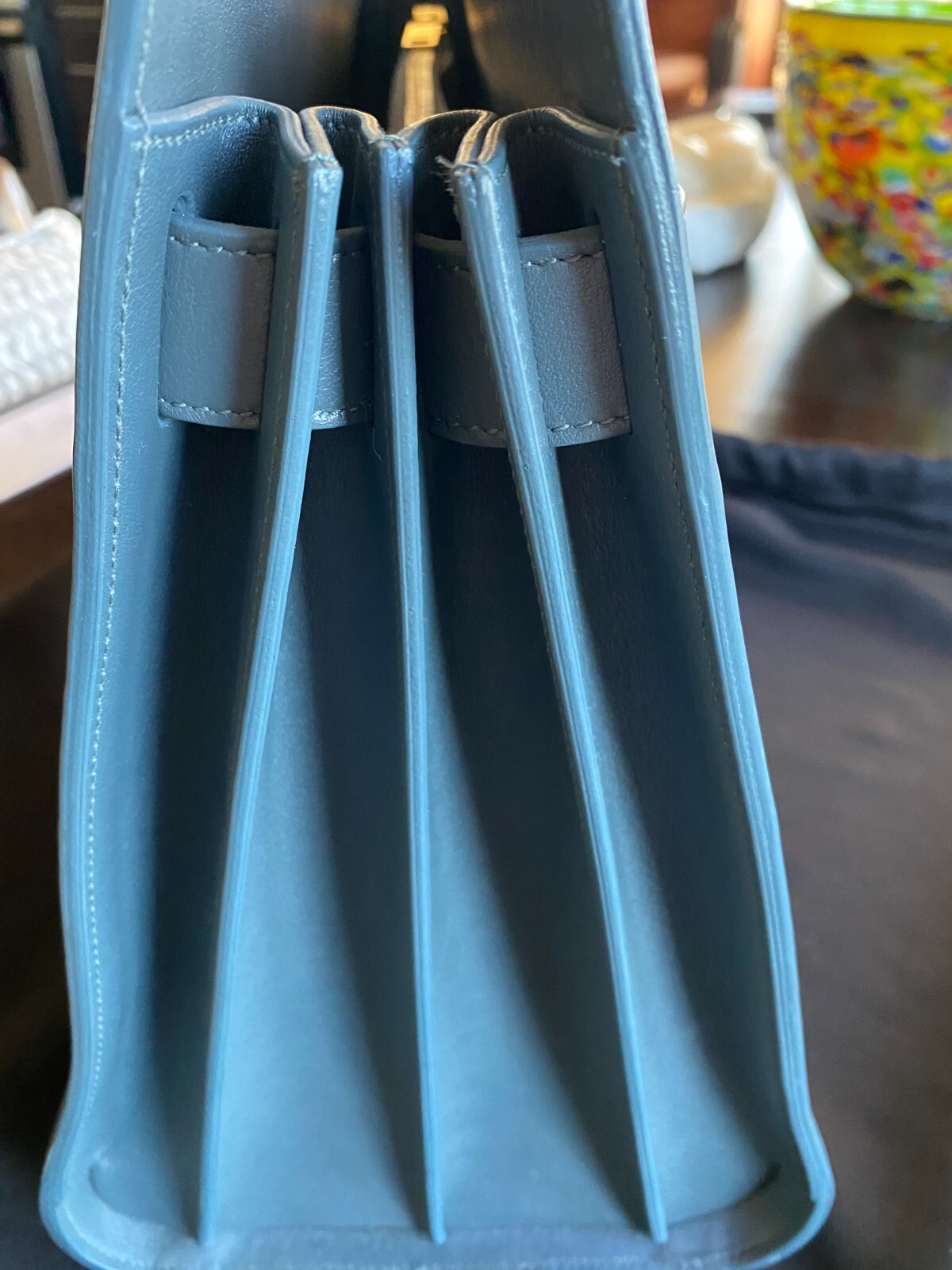 Saint Laurent Sac de Jour Large Blu Grigio Ottime Condizioni 3490€.