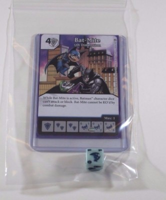 DC Dice Masters World's Finest Batman * BAT-MITE * OP Promo Prize Card & Die