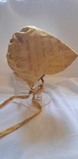 Baby Bonnet-Made with Calico and fun prints trimmed with Vintage trims