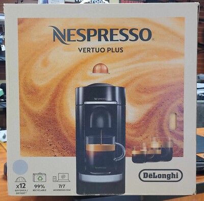 Nespresso Vertuo Plus Coffee/Espresso Maker by De'Longhi, Silver ENV155S- NEW!