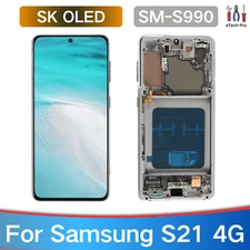 White For Samsung Galaxy S21 4G SM-G990 5G OLED Touch Screen Display Replacement