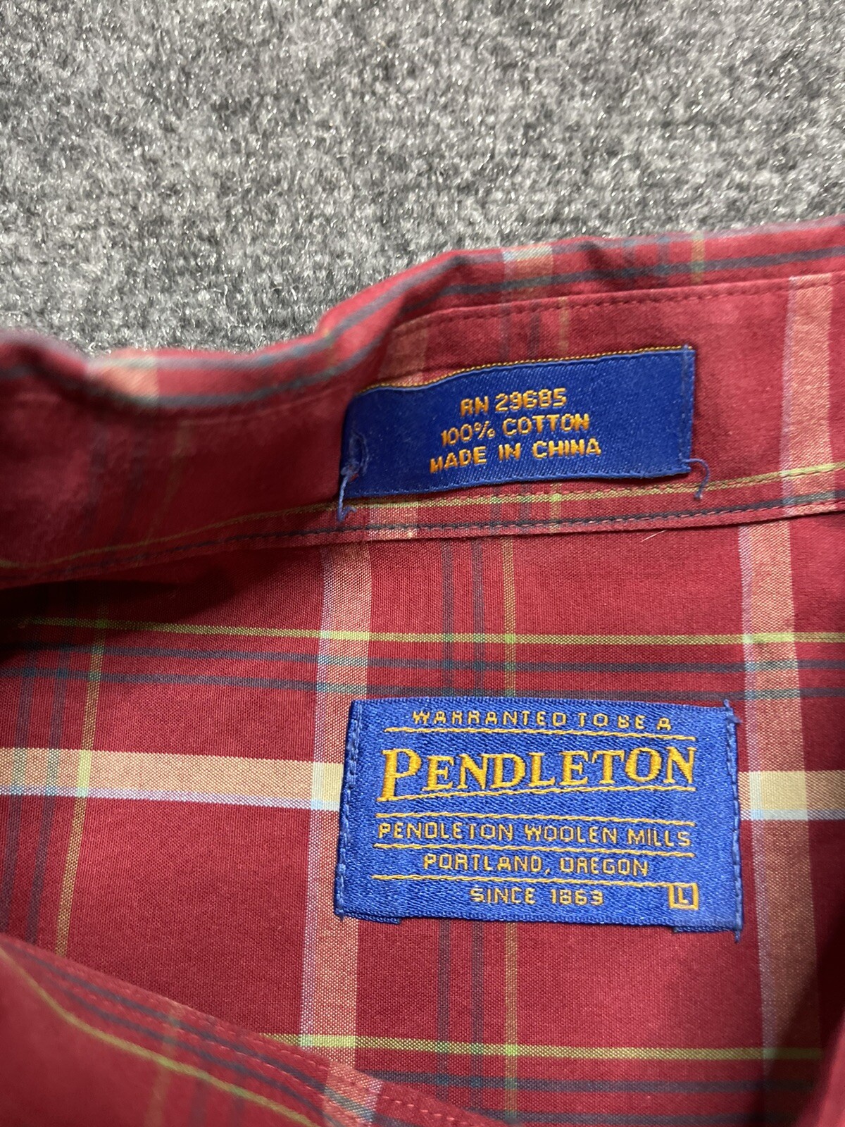 Pendleton Mens Button Long sleeve Shirt Multicolo… - image 3
