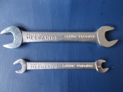 2 Master Mechanic metrische Maulschlüssel 15 mm x 14 mm und 9 mm x 8 mm
