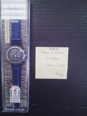 Swatch Originals Brand New 1997 Aqua Chrono SBM108 NOS 1997 needs battery