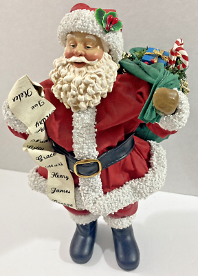 Possible Dreams Santa Claus Checking His List Christmas Figure