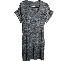 Calvin Klein Dress Size Small Marled Knit Short Sleeve Midi Sweater No Belt