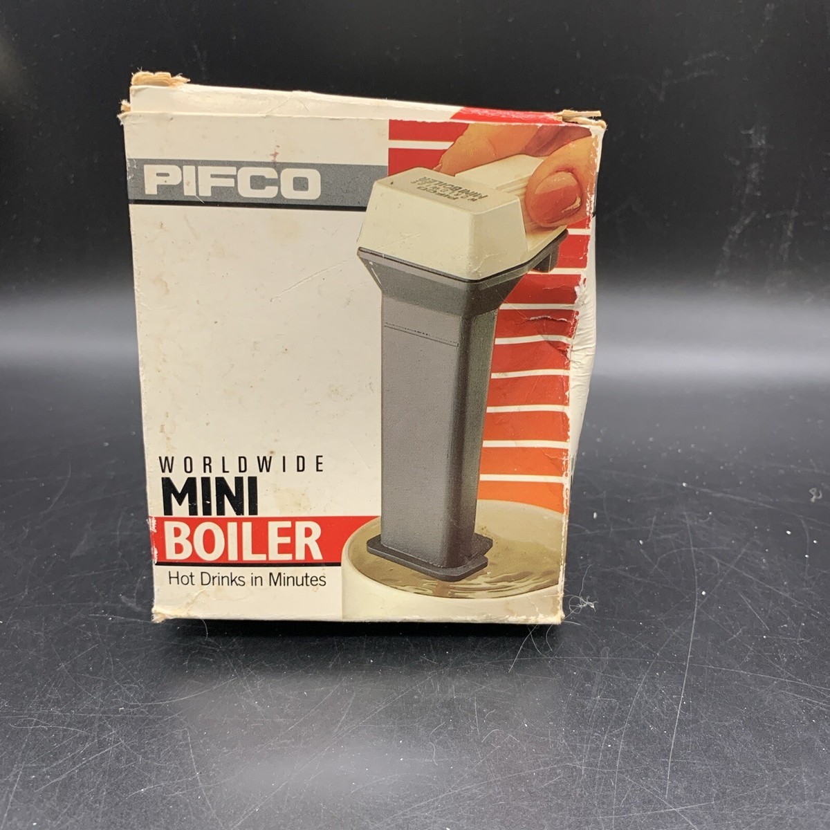 chauffe-eau de voyage vintage Pifco Mini Boiler en boîte avec