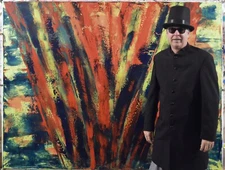 Gerhard Richter inspired, ￼Painting 81” X 62” Extra Large,Abstract,Modern,Color