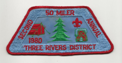 THREE RIVERS DISTRICT 50 miler patch / - Boy Scout BSA A121/B6 | eBay