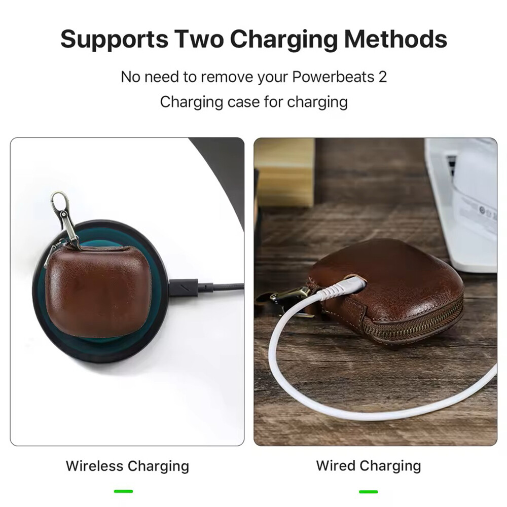 For Beats Powerbeats Pro 2 Case Genuine Leather Earphones Cover