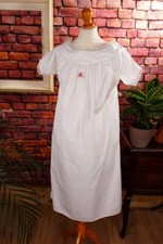 Vintage Antico Leibwäsche Sottoveste Lino Monogramma MH Biancheria Pizzo L