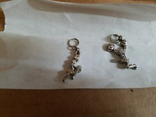 Pair Of retro Jewelry Making DIY cheerleaders alloy charm pendant