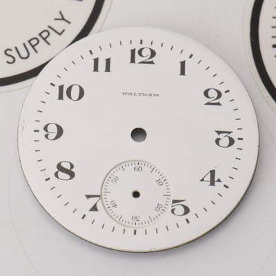 #ad VINTAGE 18 SIZE WALTHAM VANGUARD POCKET WATCH PORCELAIN DIAL NICE CONDITION $39.99