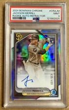 Jackson Merrill 2024 Bowman Chrome - RC Auto CRA-JM Refractor #/499 PSA 9 MINT!