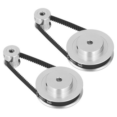 2 Set GT2 Synchronous Wheel Timing Pulley 5mm Bore 200mm Belt Width 6mm