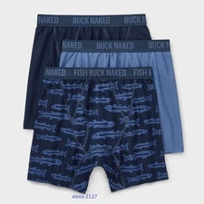 BEST PRICE!!! Men's Buck Naked Boxer Briefs 3-Pack - FREE SHIPPING !!!