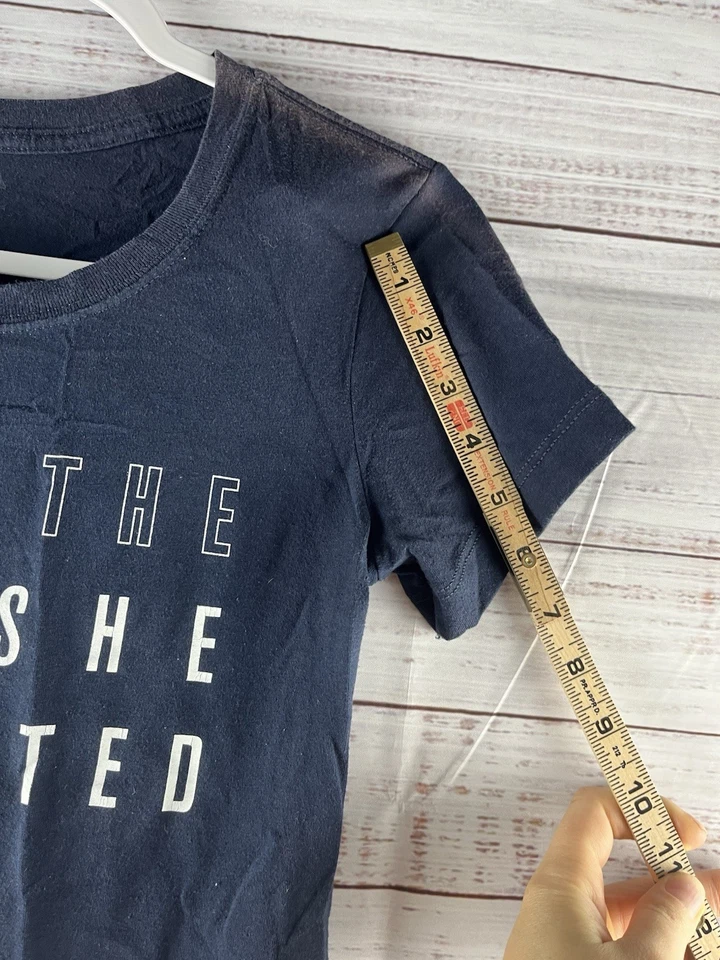 Camisa para mujer Reebok azul medio cuello redondo manga corta elástica Foto 4 de 4