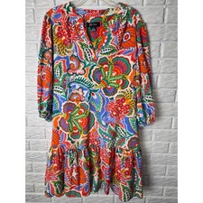 JESSICA HOWARD Women's size 18 Bright colors Belted Puff 3/4 Sleeve Mini NWT
