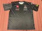 MENS RACE USED ANTRON BROWN NHRA DRAG RACING PIT CREW TEAM SHIRT LARGE 1