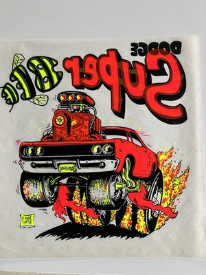 1968 DODGE SUPER BEE VINTAGE BIG DADDY RAT FINK IRON ON TRANSFER T SHIRT