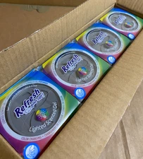 Refresh LumineScent LED Gel Color Changing Car Air Freshener, Fresh Linen-4 Pack