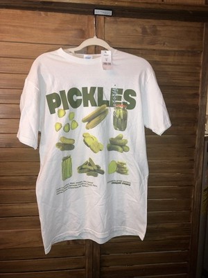 Pickles Graphic T-Shirt Funny Food Chart Tee New With Tags Size M