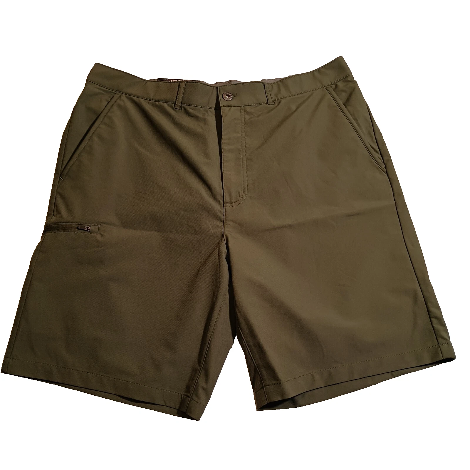 Mens 38 Gerry Cargo Hiking Shorts Green Stretch UPF 30 Performance NWT