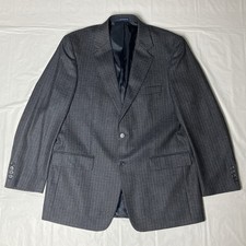 NEW Men  s 42R Stafford Essentials 100 Wool Charcoal Black Sport Coat Blazer