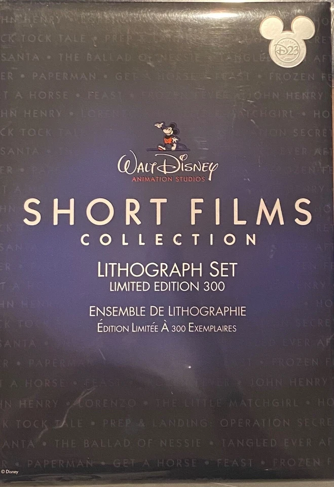 RARO SOLO 300 JUEGOS D23 DISNEY CORTOMETRAJES COLECCIÓN LITOGRAFÍA SET FIEBRE CONGELADA Foto 2 de 2
