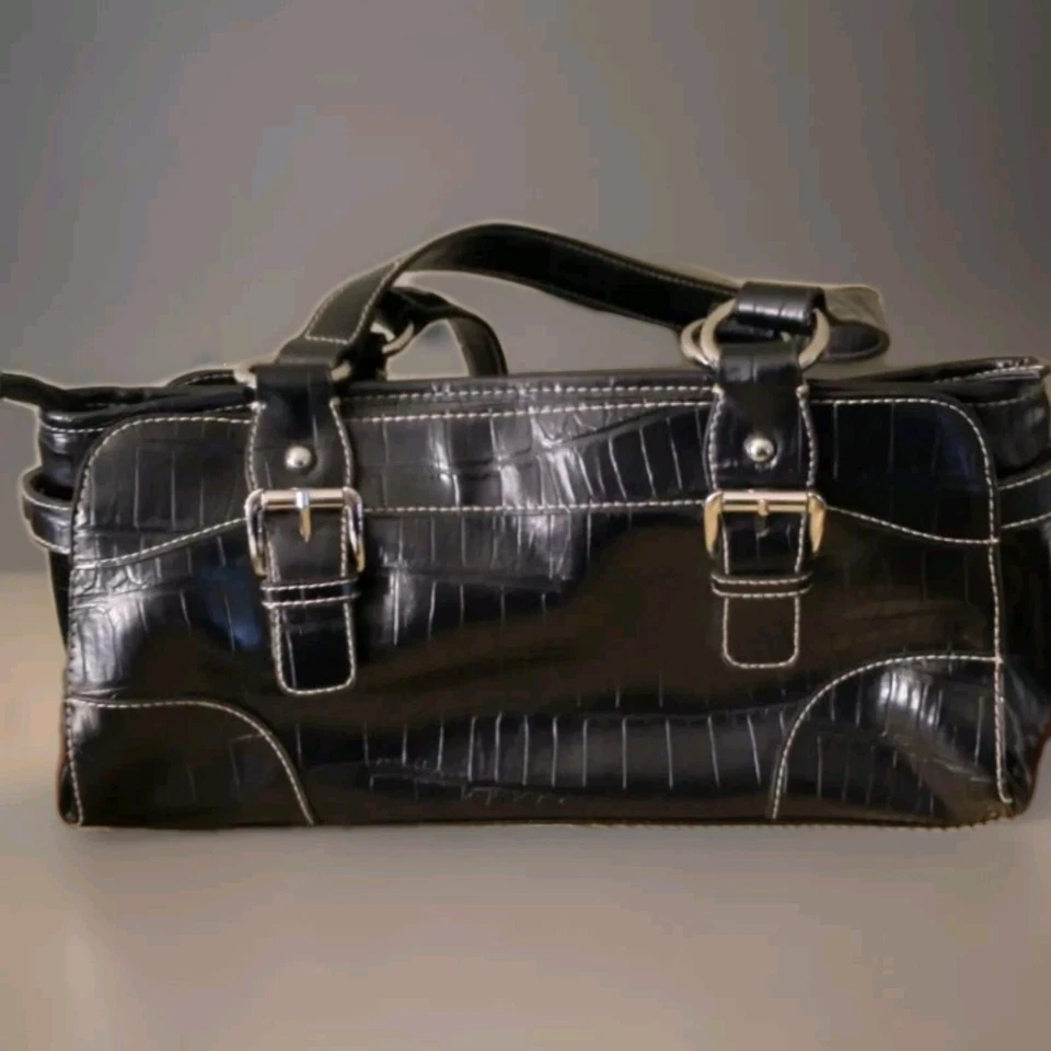 Easy 5th Negro Cartera Bolso de Mano Doble Asas Bolso de Hombro Bolso de Mano Foto 2 de 4