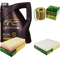 Mann Inspektionspaket 5L Mannol Extreme 5W-40 FüR VW Polo 1.2 12V Seat Ibiza III