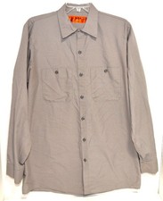 Red Kap Men's Long Sleeve Wrinkle-Resistant Cotton Work Shirt