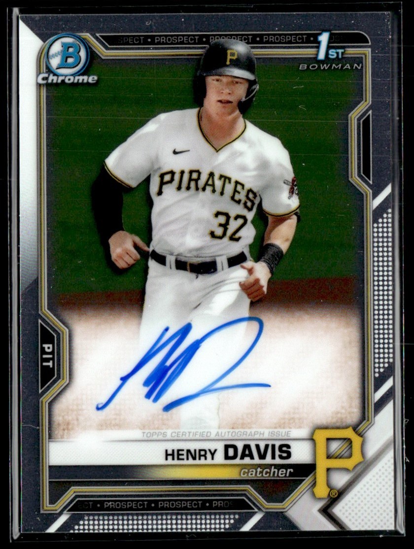 Henry Davis 2021 Bowman Draft Chrome Auto #CDA-HD Pittsburgh Pirates